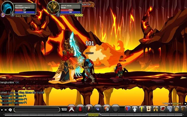 AdventureQuest Worlds gameplay featured in the MMOFinder editorial