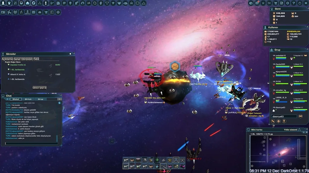 DarkOrbit Reloaded gameplay featured in the MMOFinder editorial