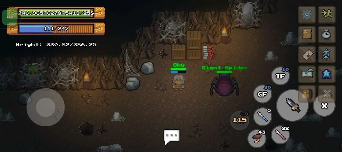 Definya 2D MMORPG gameplay screenshot 2