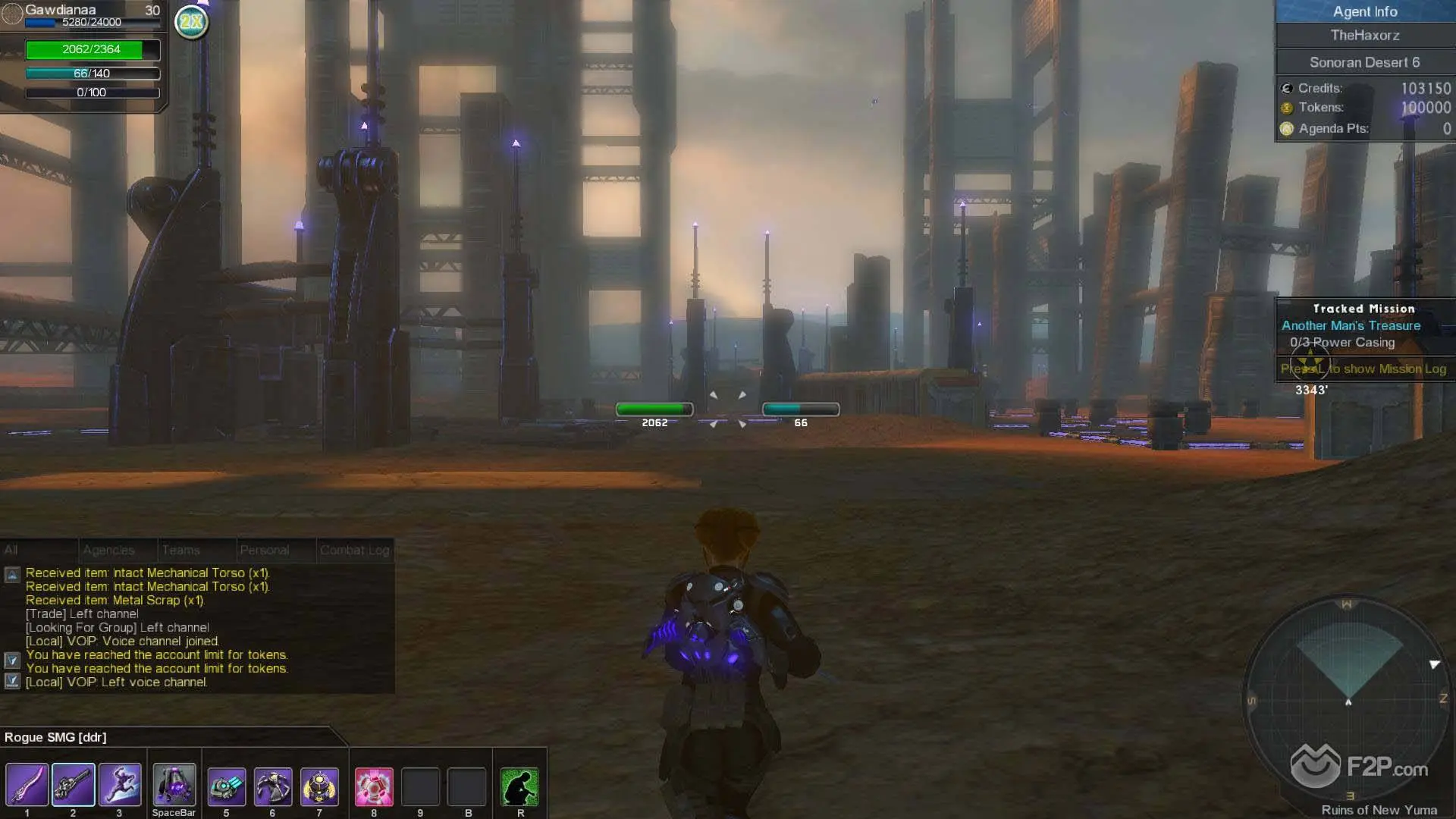 Global Agenda agent exploring a futuristic industrial combat zone