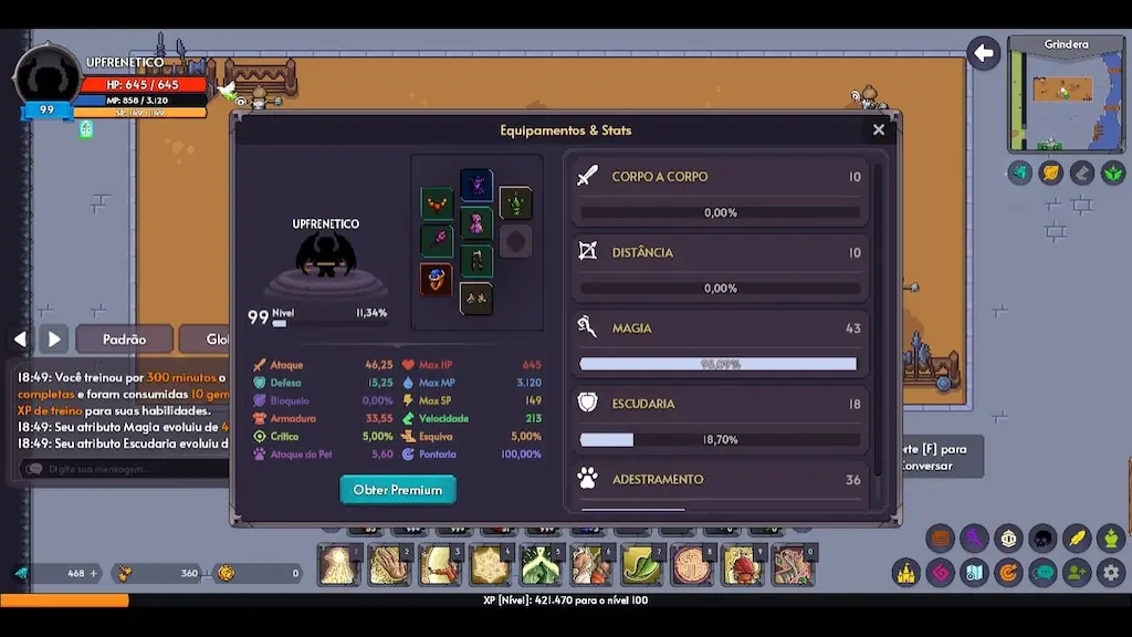 Grind Hero: MMORPG gameplay screenshot 2