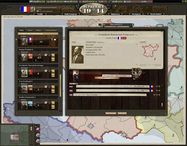 Supremacy 1914 gameplay screenshot 2