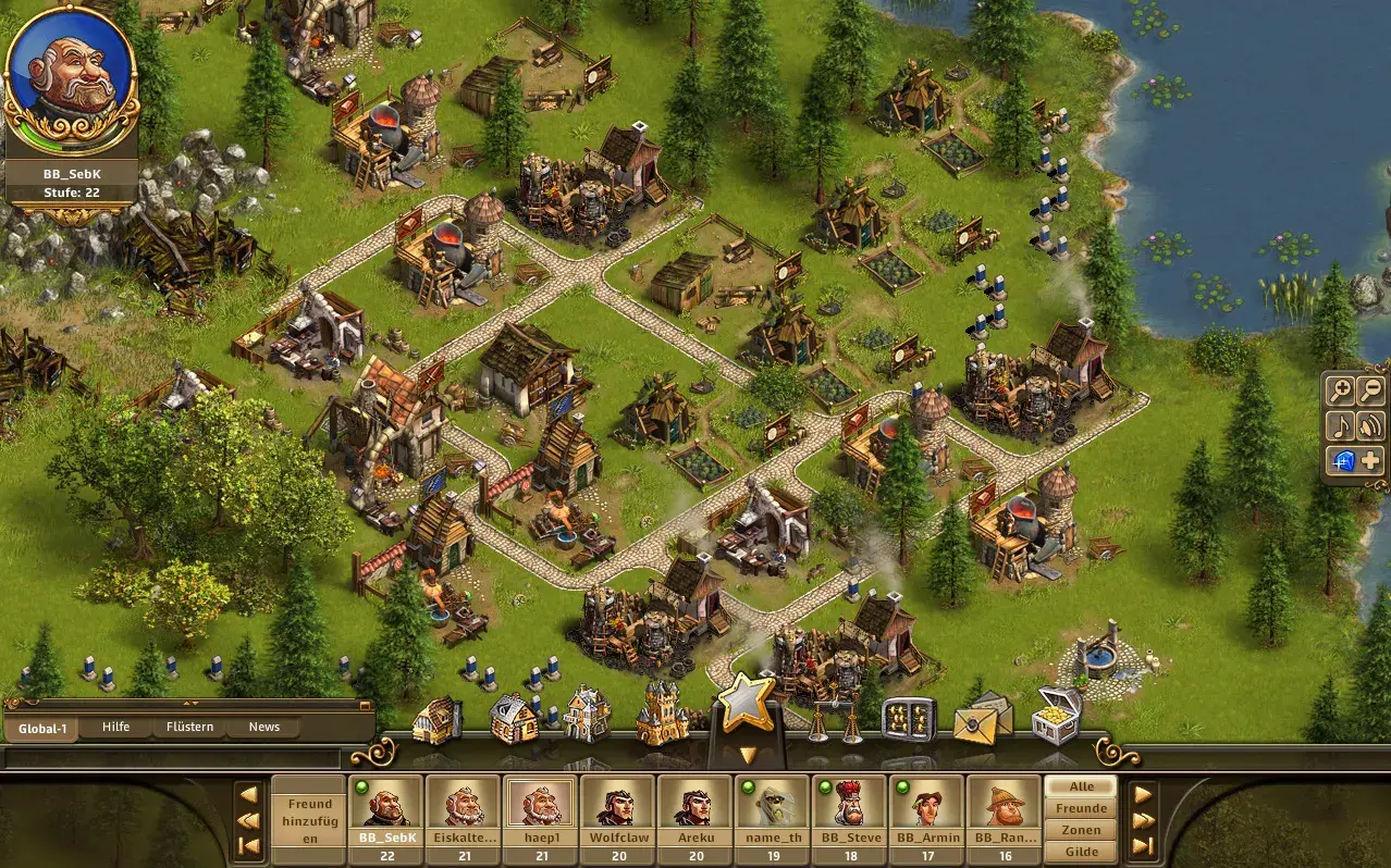 The Settlers Online gameplay featured in the MMOFinder editorial
