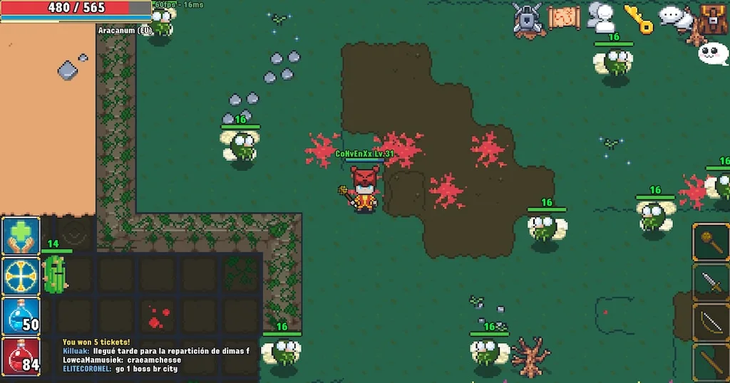 World of Solaria 2D MMORPG gameplay featured in the MMOFinder editorial