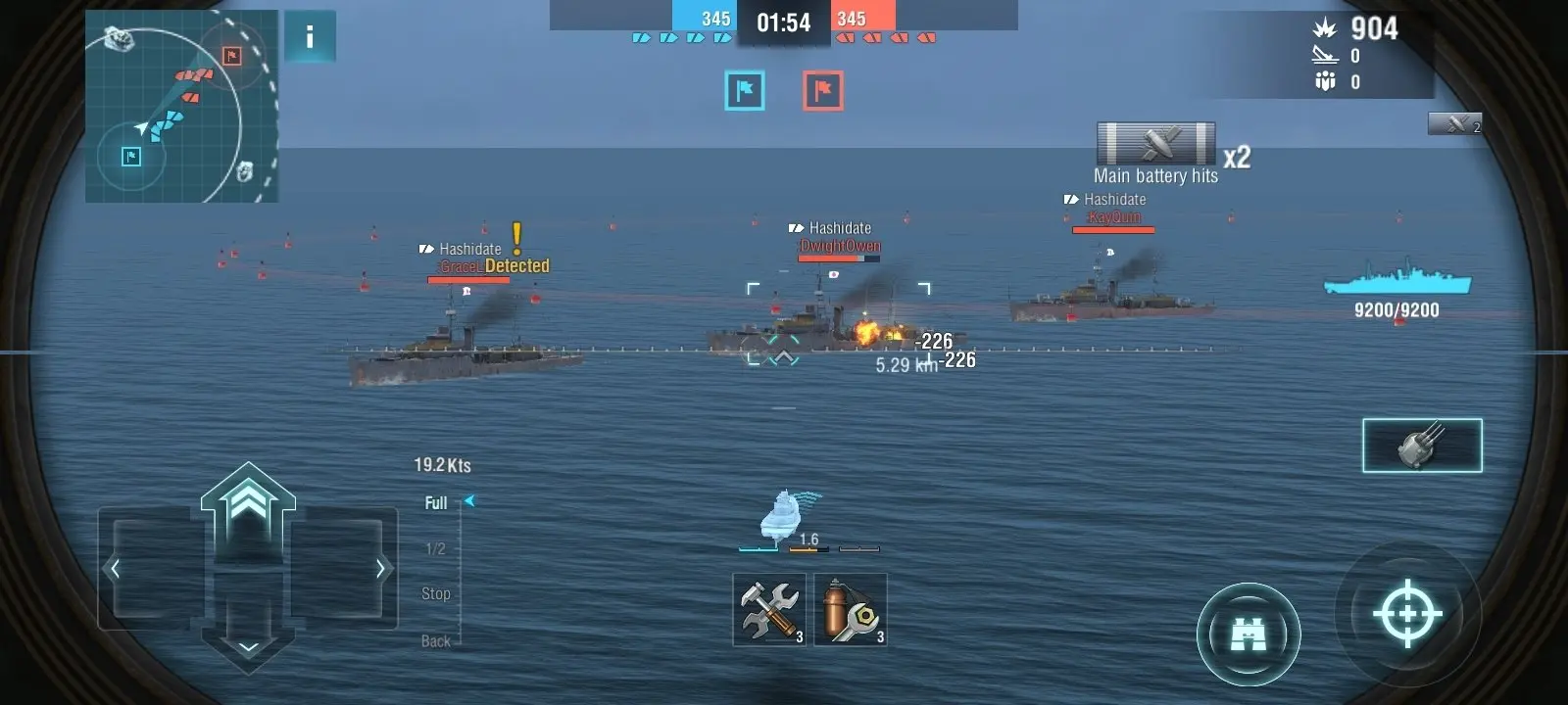 World of Warships Blitz gameplay screenshot 2